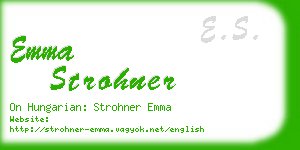 emma strohner business card